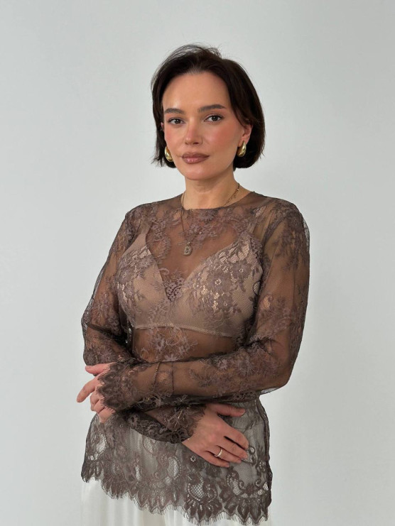 Мереживний лонгслів