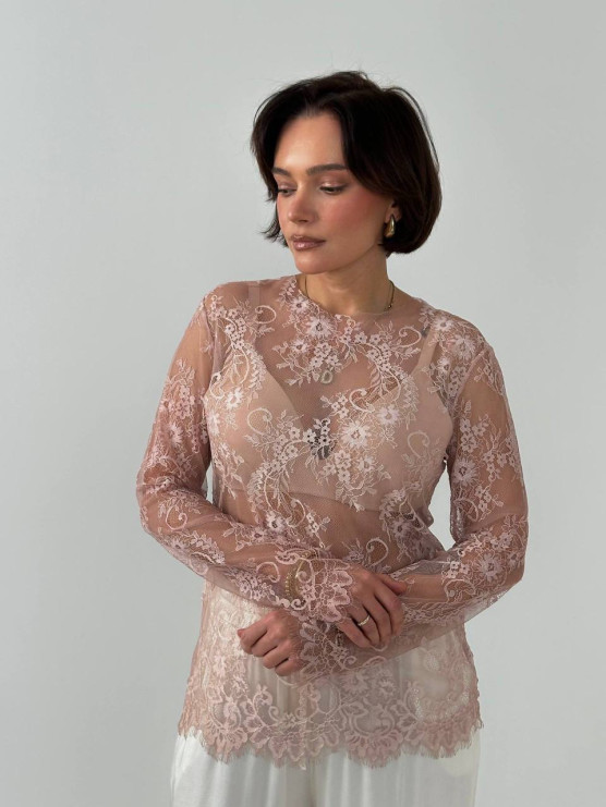 Мереживний лонгслів ROSA